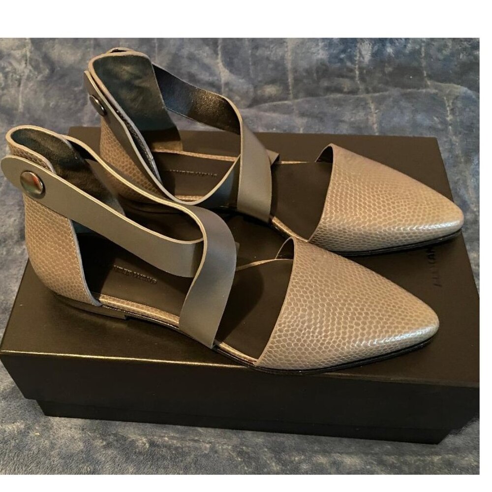 Alexander wang Elsa Croc effect leather sandals Gray SZ: 37 New Without Tags